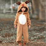 Roupa Infantil de Natal com Animais Simples Rena Alce Conjunto Pai-Filho para Brincar Confortável e Perfeito para Festas — foto 4