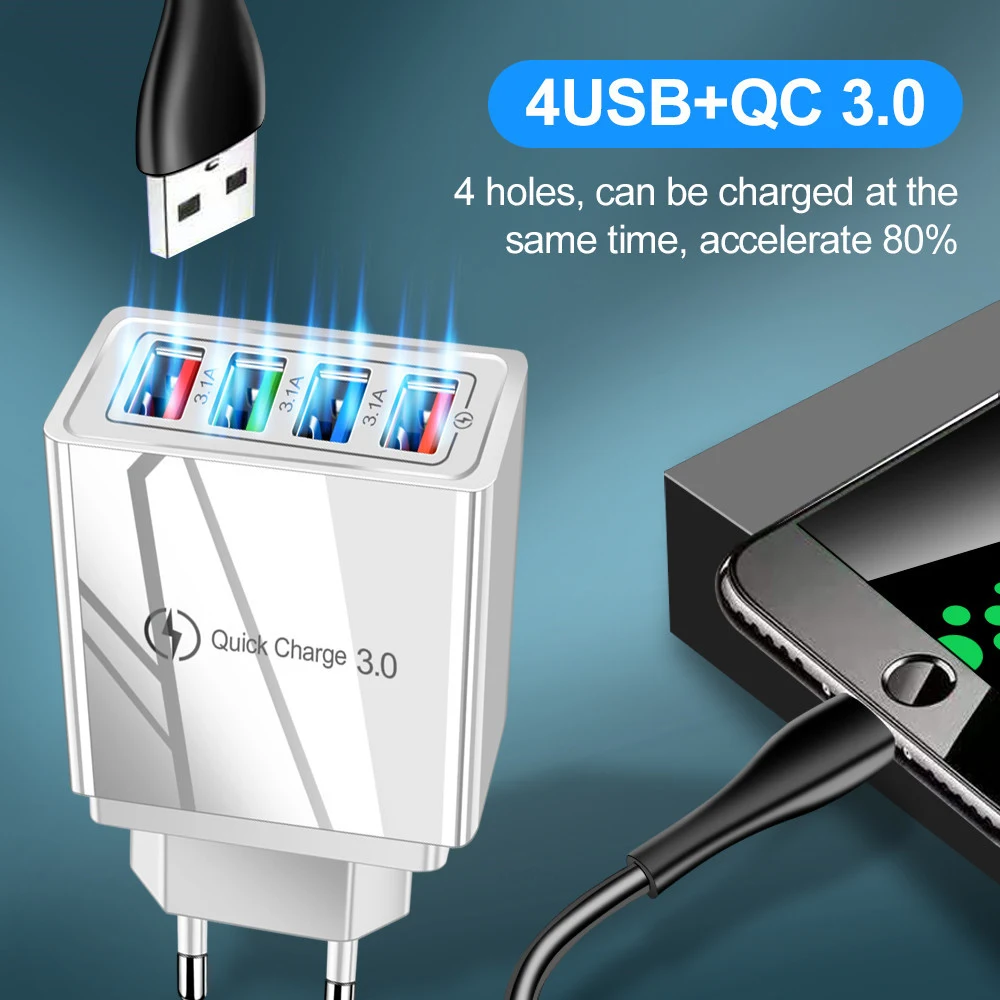 Title 3, Luminous Color Mobile Phone Charging Head Intel...