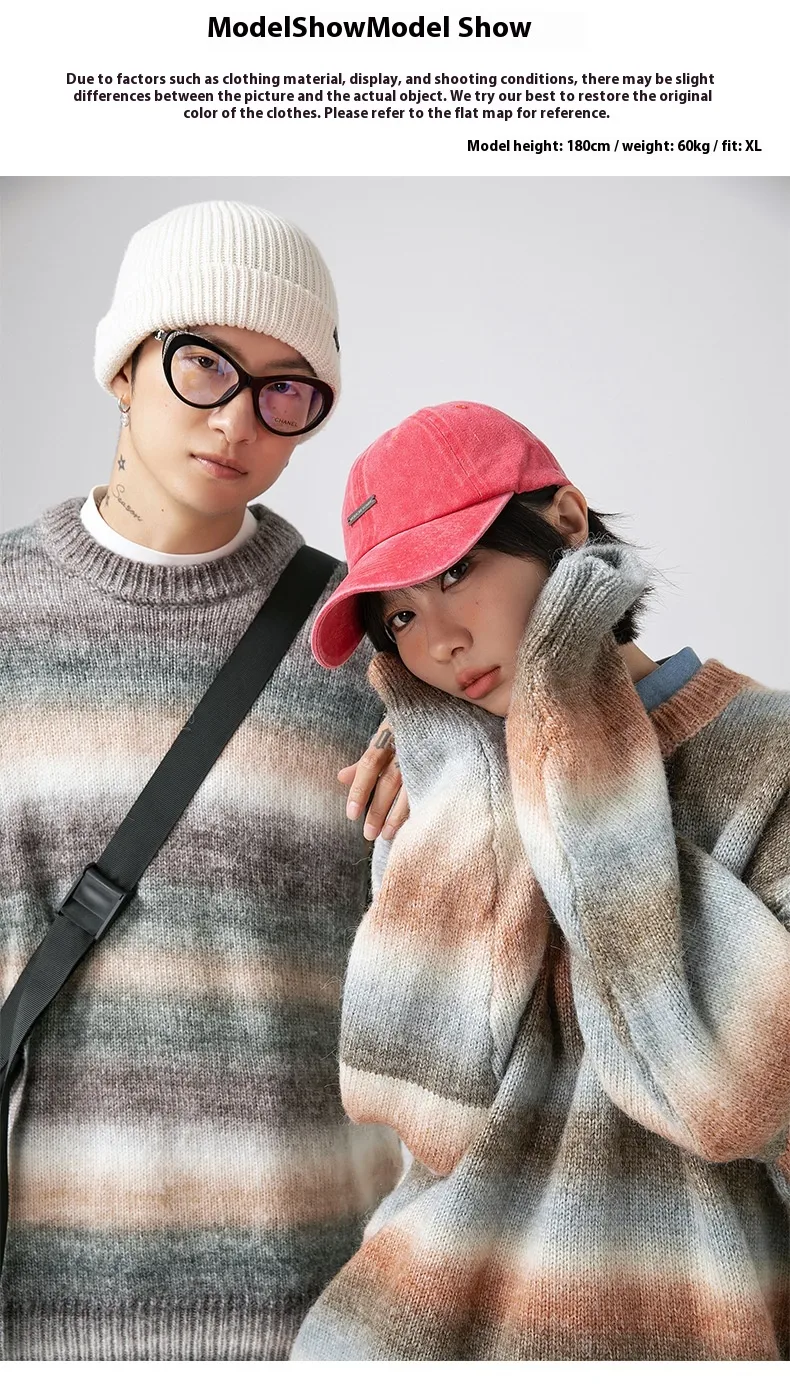 Title 12, Japanese Gradient Satin Dyed Round Neck Sweater...