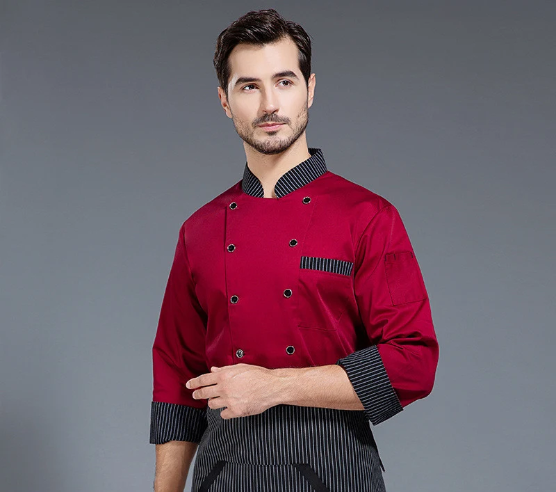 Title 4, Mens Long Sleeve Chef Work Clothes for Caterin...