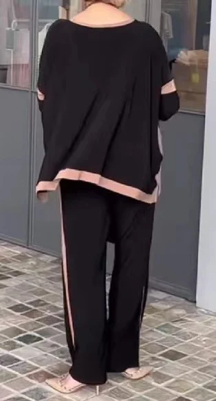 Women's Loose Plus Size Casual V-neck Top Shirt Blouse and Pants, a comfortable and stylish outfit perfect for everyday — photo 6