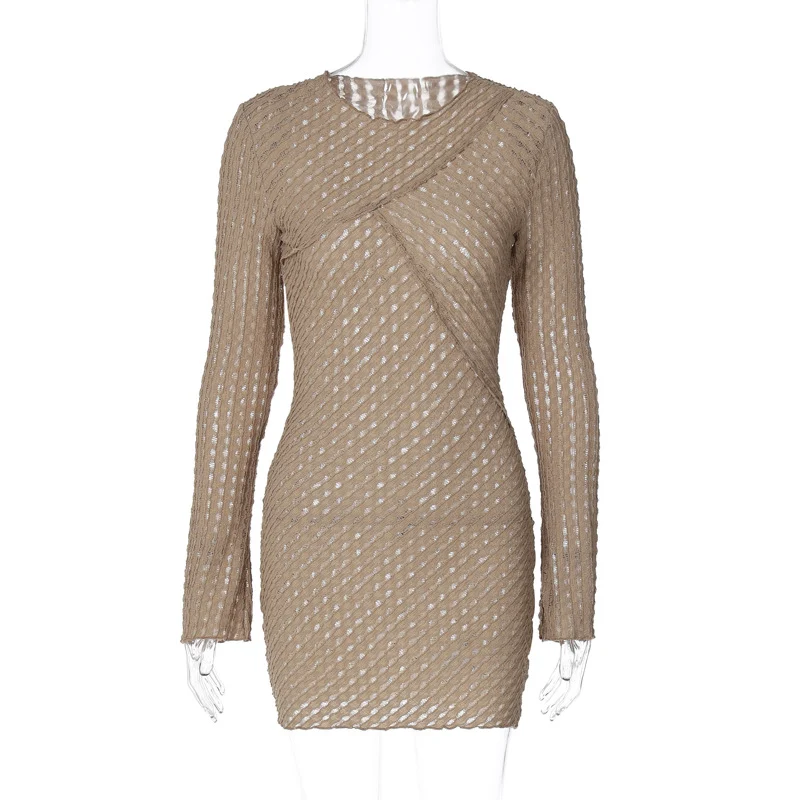 Title 8, Fashion Slim-fit Versatile Long Sleeve Sexy Rip...