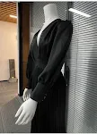 New Women's European And American Solid Color Plus Size Pleated Long Dress — photo 5