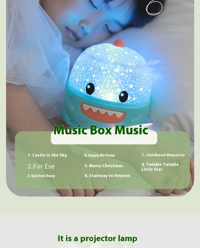 Title 4, Dinosaur Projection Lamp Star Light Creates a S...