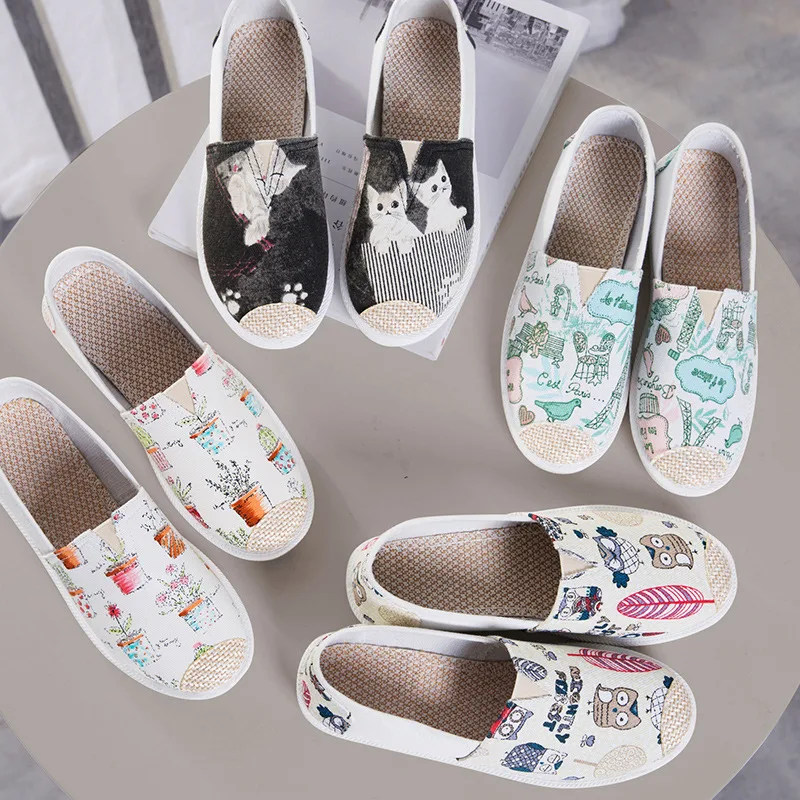 Title 3, Old Beijing Cloth Shoes Womens Singles Flat Sh...