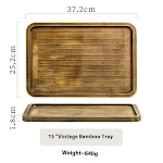 Commercial Retro Wooden Rectangular Tray for Restaurants, Durable and Stylish, Perfect for Serving Food and Drinks with — photo 5