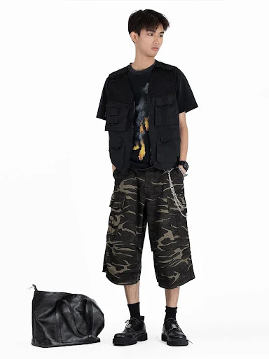 Title 6, Camouflage Large Pocket American Street Mens L...