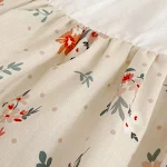 Vestido de escalada floral com mangas voadoras e detalhe de costura triangular, traje HA, ideal para movimentos e atividades ao ar livre com conforto. — foto 4