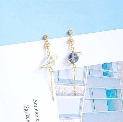 Pendientes Largos de Estrella Universo Elegantes con Borlas, Aretes de Alta Gama para una Apariencia Sofisticada y Atractiva — foto 10