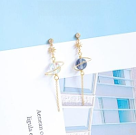 Pendientes Largos de Estrella Universo Elegantes con Borlas, Aretes de Alta Gama para una Apariencia Sofisticada y Atractiva — foto 10