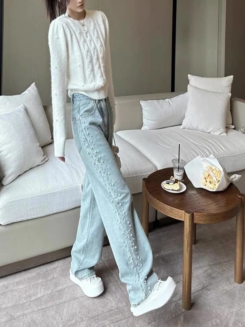 Title 5, Heavy Industry Beads Vintage Washed High Waist ...