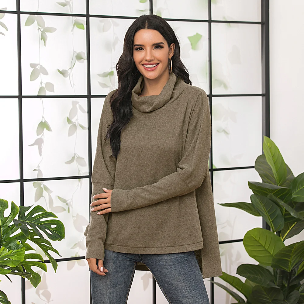 Camiseta suéter casual longa irregular — foto 3