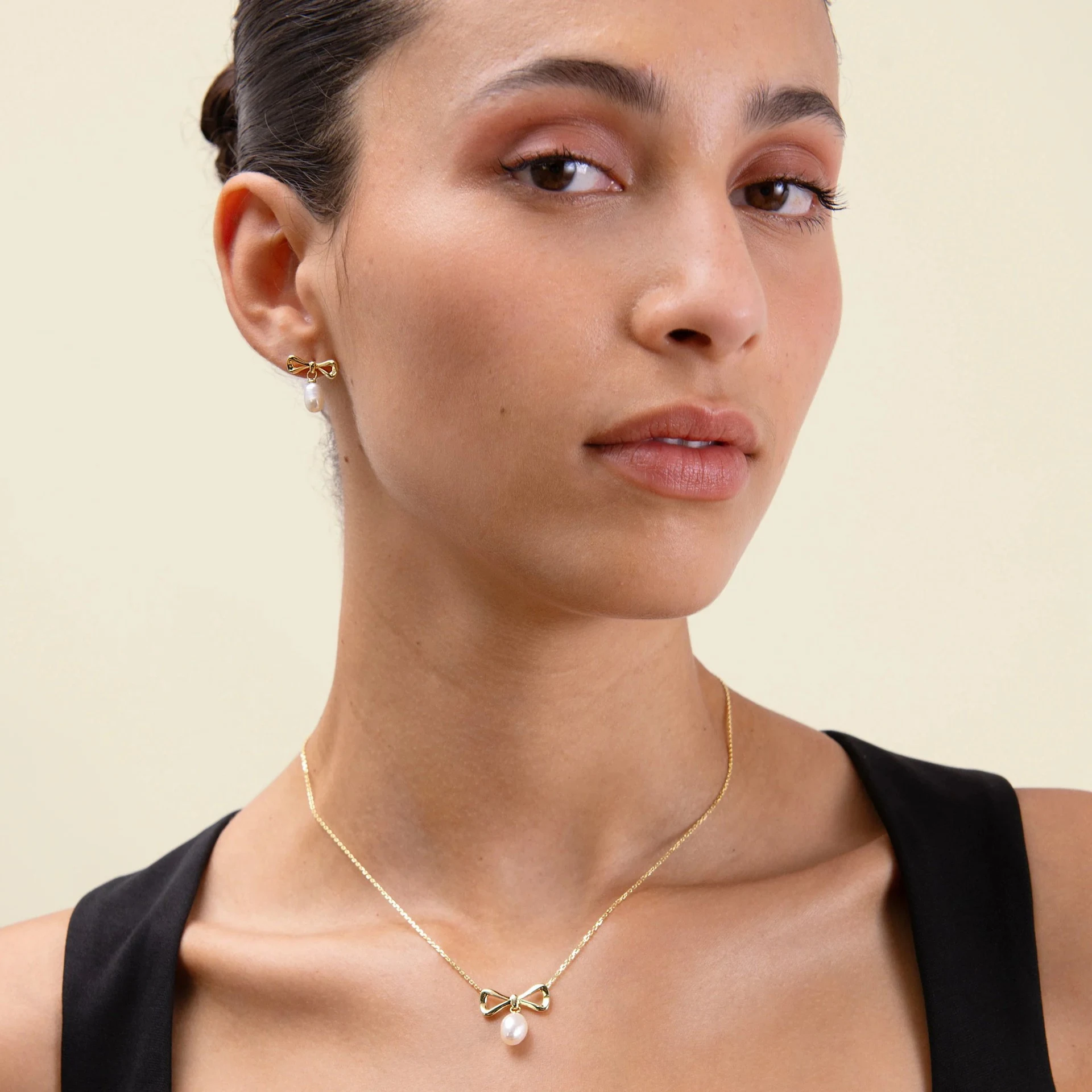 Title 11, Conjunto colar e pulseira Bowknot Niche com pér...