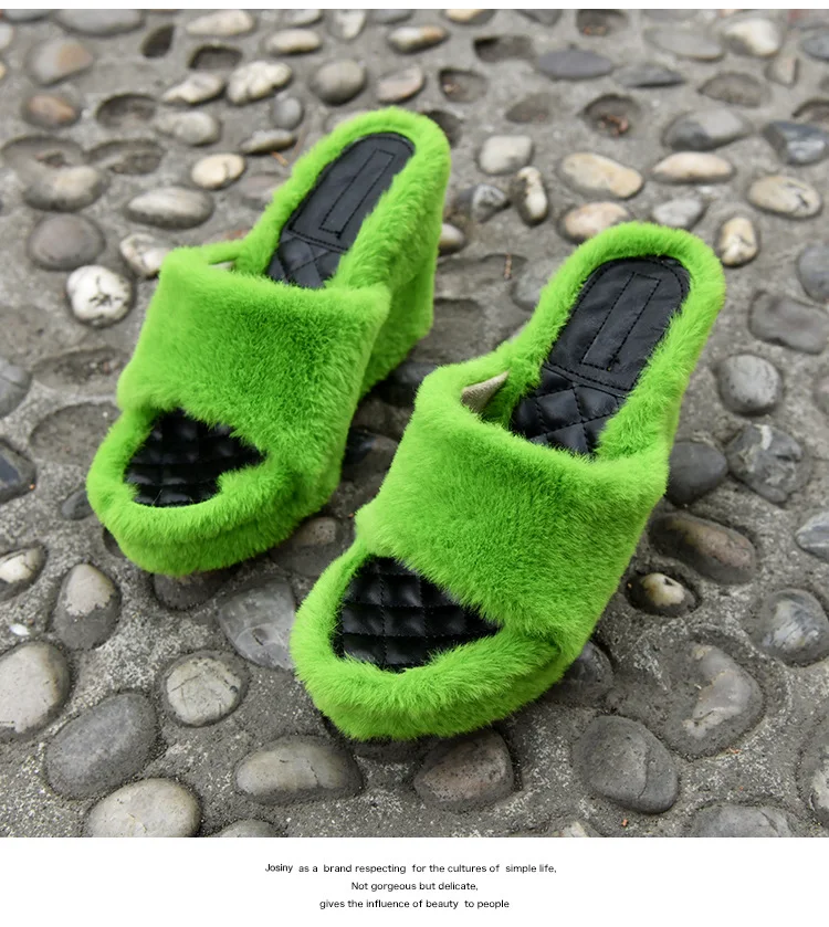 Women's Wedge Heels Hair Shoes Height Slippers, boost your height in style. Comfortable platform sandals for a fashionab — photo 6