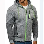 Men's Long Sleeve Hoodie Jacket with Zip, Pocket, and Paneling. Provides comfort and style for casual wear and outdoor a — photo 6