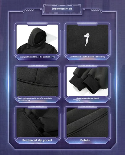 Title 13, Moletom com capuz casual solto masculino, novo ...