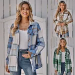Women's single-breasted casual plaid coat, perfect for everyday wear. Stylish and comfortable, ideal for a variety of oc — photo 3