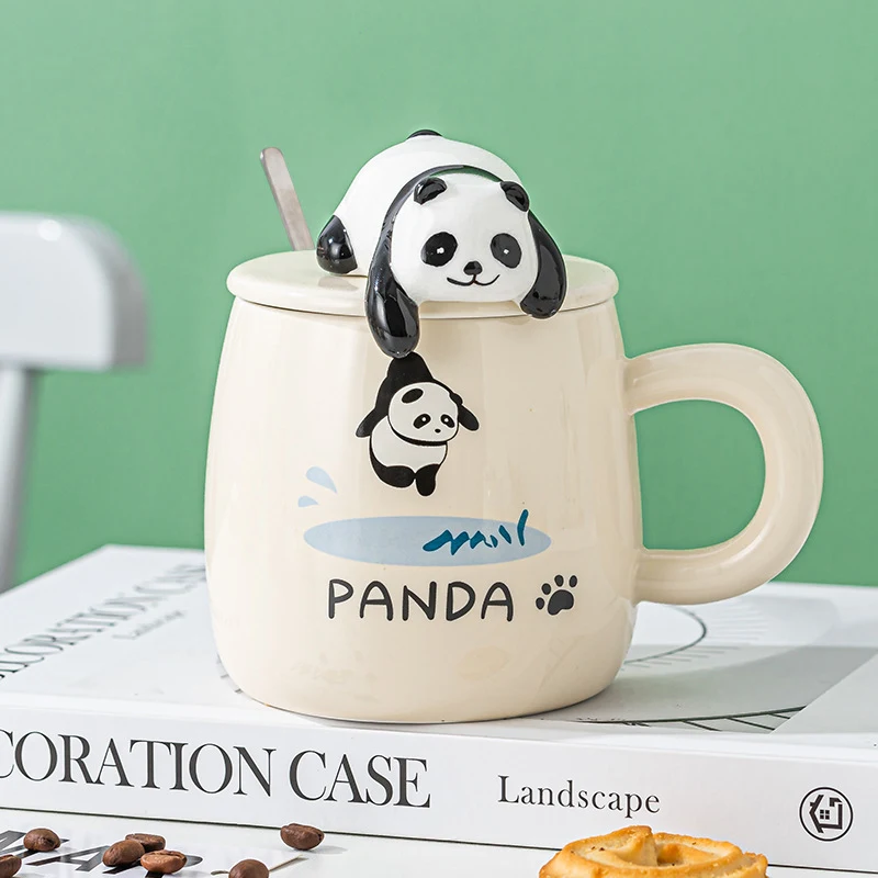 Lying Bear Interactive Cup With Cover and Spoon Perfect for Babies and Toddlers Safe and Fun Design Easy to Use and Clea — photo 1