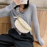 Bolso Bandolera Gruesa con Cadena y Diseño de Enrejado para el Pecho, Elegante y Funcional, Perfecto para Uso Diario — foto 3