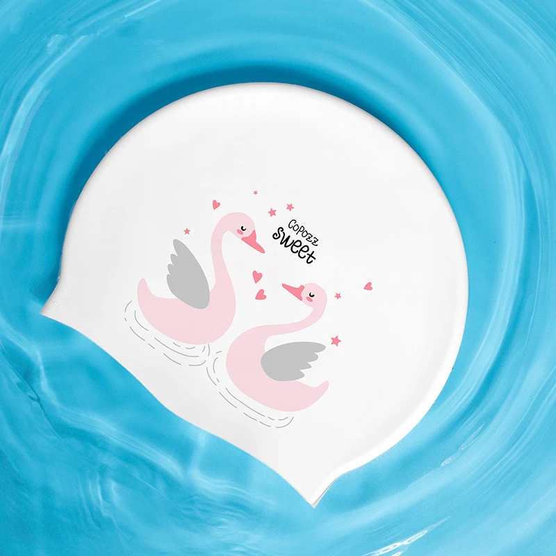 Silicone Comfortable Headless Swim Cap for Boys and Girls, Ear Protection, Long Hair, Waterproof, Ideal for Swimming and — photo 5