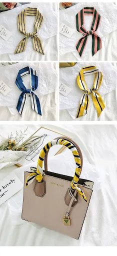 Title 16, Spring and Autumn Ribbon Narrow Strip Silk Scar...