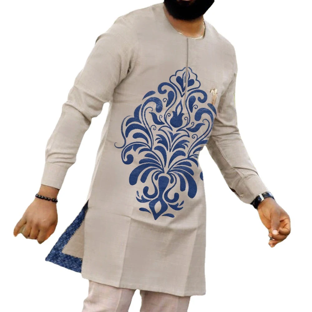 Title 5, Casual straight-shaped African style youth shir...
