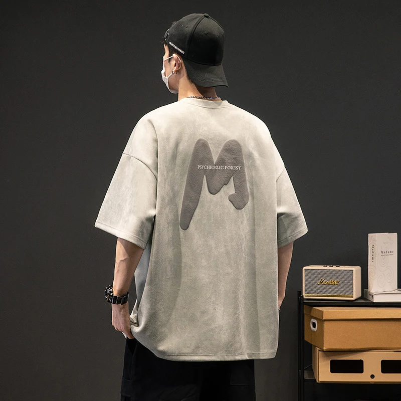 New Men's Suede Printed Short Sleeve Shirt Comfort and Style Unique Design Perfect for Casual or Sophisticated Looks Exp — photo 13