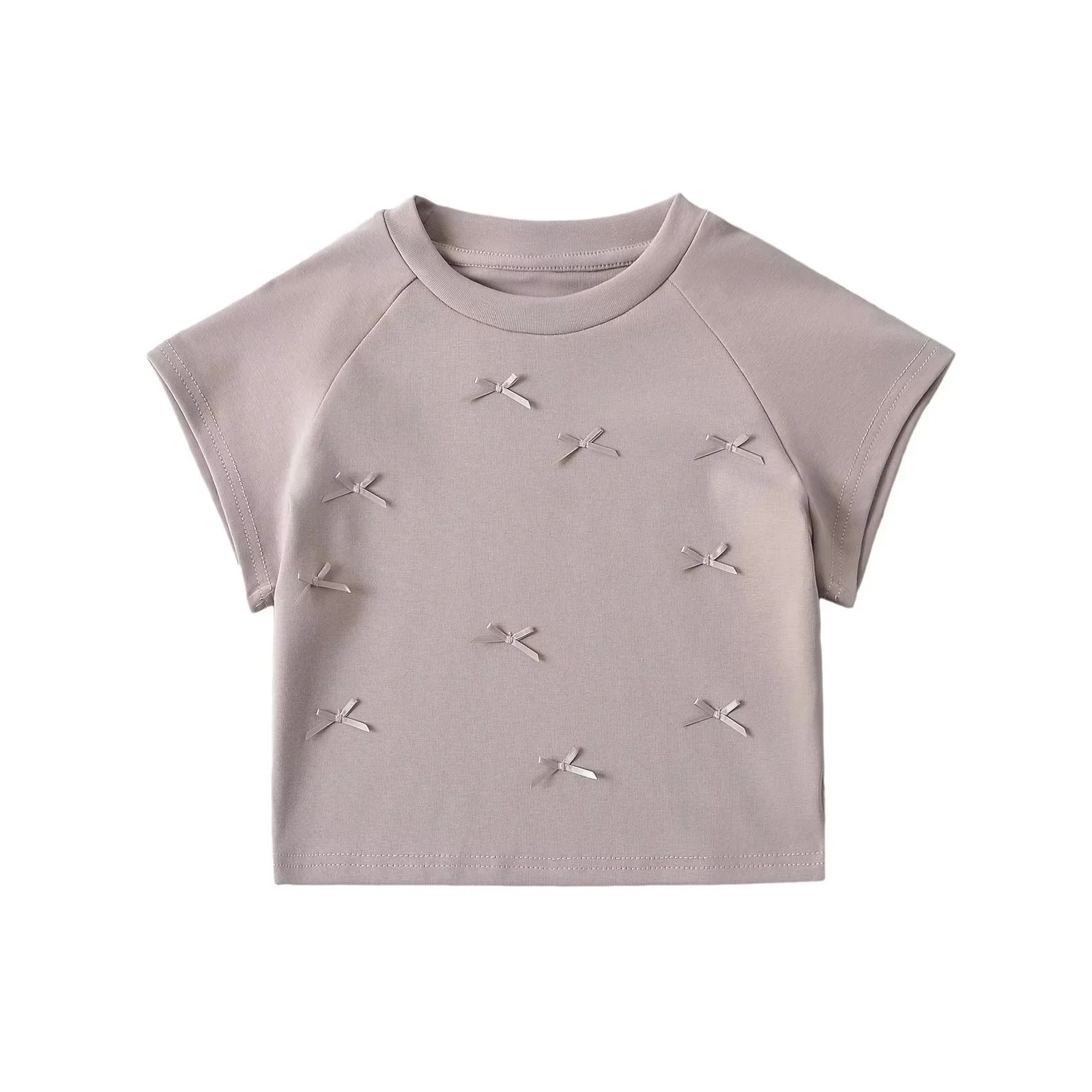 Women's Summer Hot Girl Round Neck Drop Shoulder Short Sleeve T-shirt — photo 5