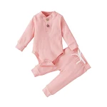 Macacão infantil de duas peças com gola alta e mangas compridas, perfeito para meninos e meninas, conforto e estilo para brincar. — foto 14