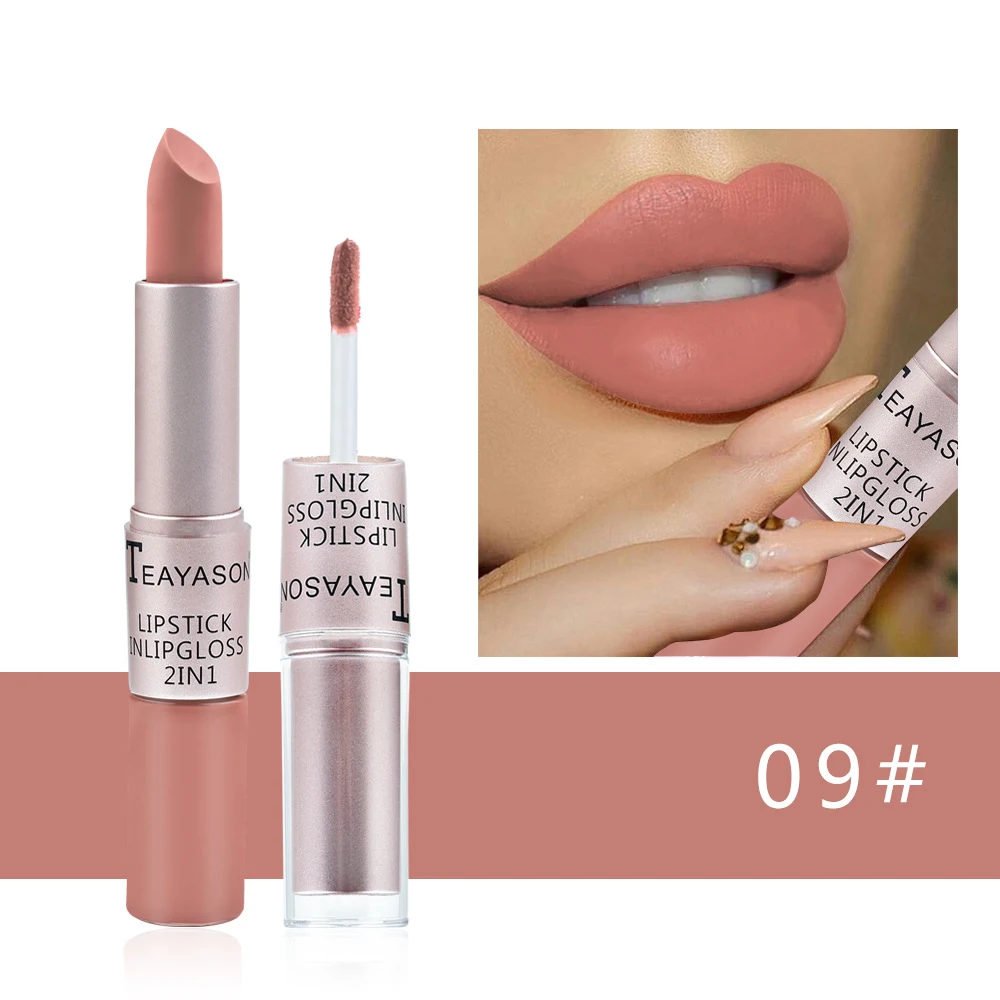 Title 1, Double-ended, non-stick matte lip gloss for lon...