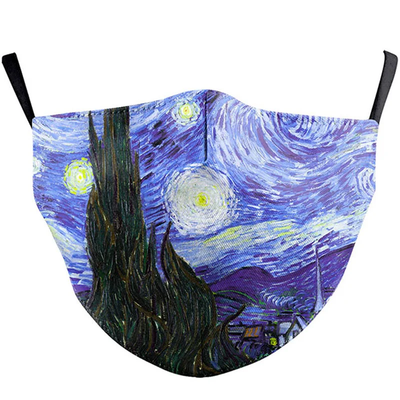 Spot printed masks with dust filters. Comfortable and effective facial protection against dust particles for everyday us — photo 20