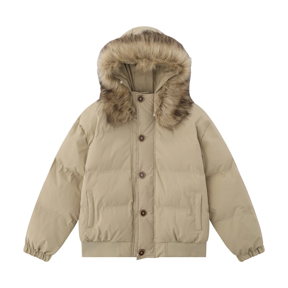 Title 7, Mens Fur Collar Hooded Cotton Clothes. Comfort...