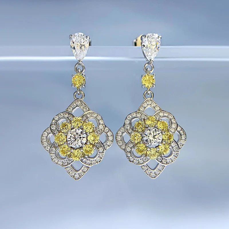 Title 4, Sterling zilveren micro-ingezette gele diamant ...