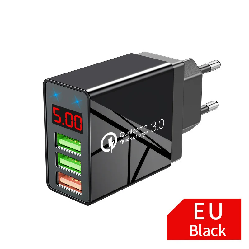 Title 9, USB-telefoonoplader met digitale display. Effic...