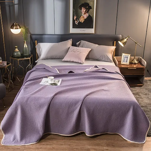 Title 6, Single and Double Ice Silk Summer Quilt Washabl...