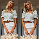 Slim halter short-sleeved tops for women's shirts — photo 5