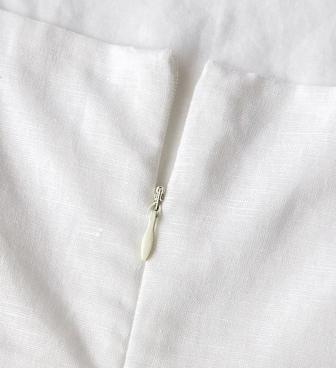Cotton and Linen Sleeveless Mid-length Suspender Skirt Dress, offering a cool and comfortable summer style. Perfect for — photo 3