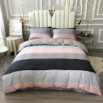 Jogo de cama de algodão estampado com quatro peças para um quarto mais aconchegante e noites de sono tranquilas. — foto 4