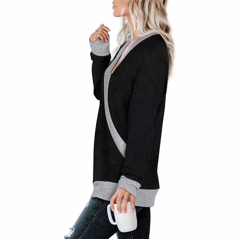 Title 8, Leopard Print Color Blocking Long Sleeved T Shirt