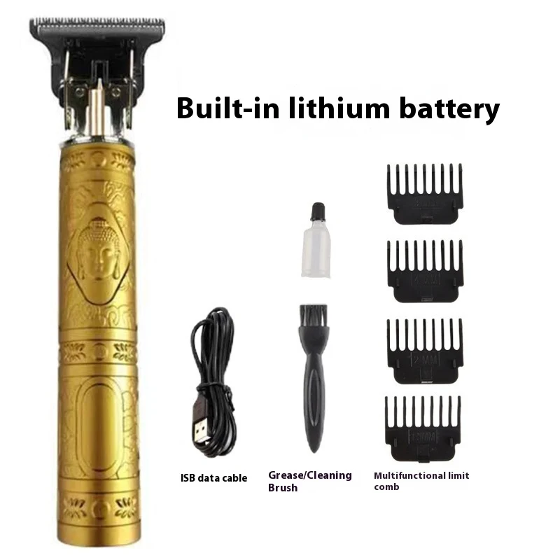 Máquina de cortar cabelo elétrica T9 para cortes retrô com óleo, perfeita para barbearias Feilong, crie visuais clássicos e modernos. — foto 15
