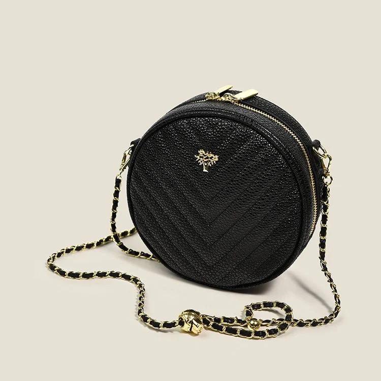 Bolso de hombro redondo pequeño con cadena de moda. Elegante y práctico, perfecto para llevar tus esenciales diarios con estilo y comodidad. — foto 1