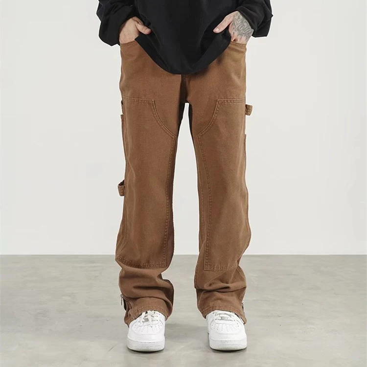 Title 1, Mens American Retro Khaki Hip-hop Overalls Com...
