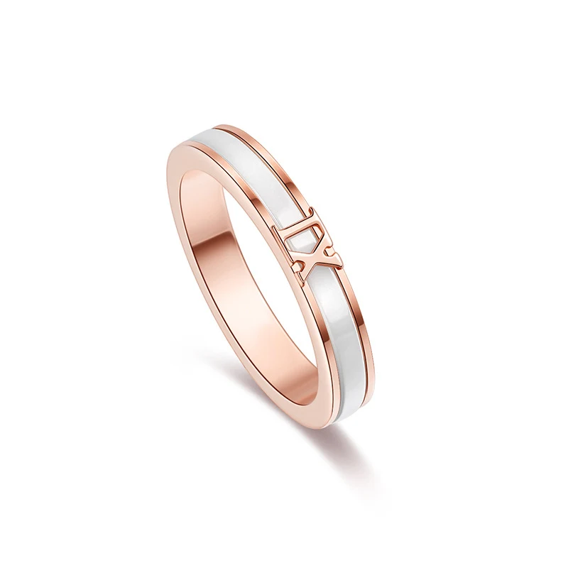 Anéis de casal prateados e eletroplacados para homens e mulheres, combinando com tudo. Moda versátil e elegante. Presente ideal. — foto 4