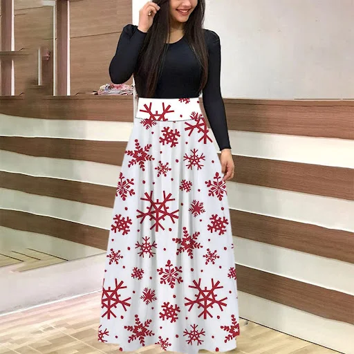 Title 17, Conjunto Saia Longa com Estampa Natalina Europe...