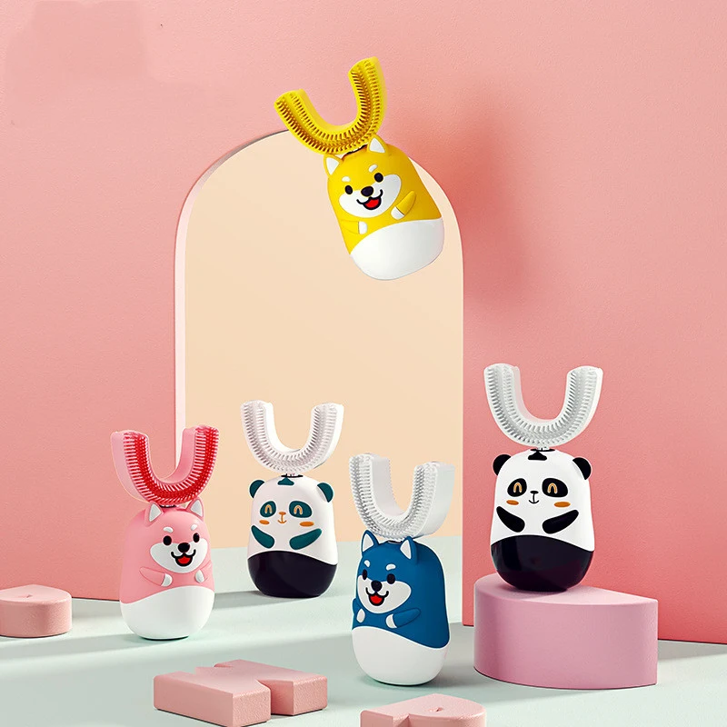 Title 4, Childrens Electric Toothbrush U-shaped Automat...
