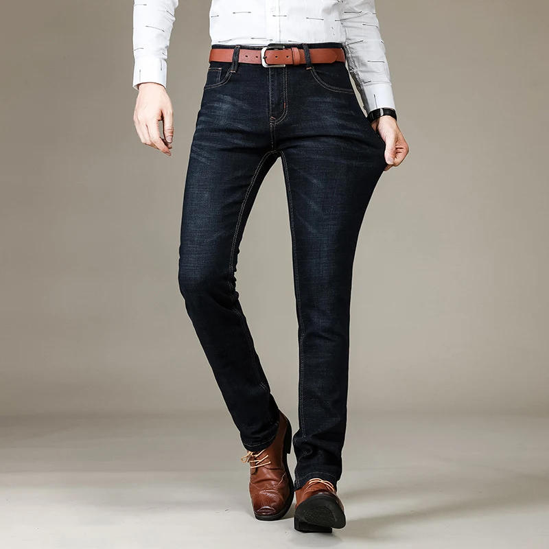 Men's Slim Fit Elastic Straight Jeans, combining comfort and style. Experience a perfect fit and freedom of movement for — photo 1