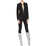 Rhinestone High-Heeled Pointy Knee-Length Boots for Nightclub Shows, sparkle and shine with every step you take — photo 8