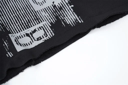 Title 4, Dark High Street Letter Print Casual Short Swea...
