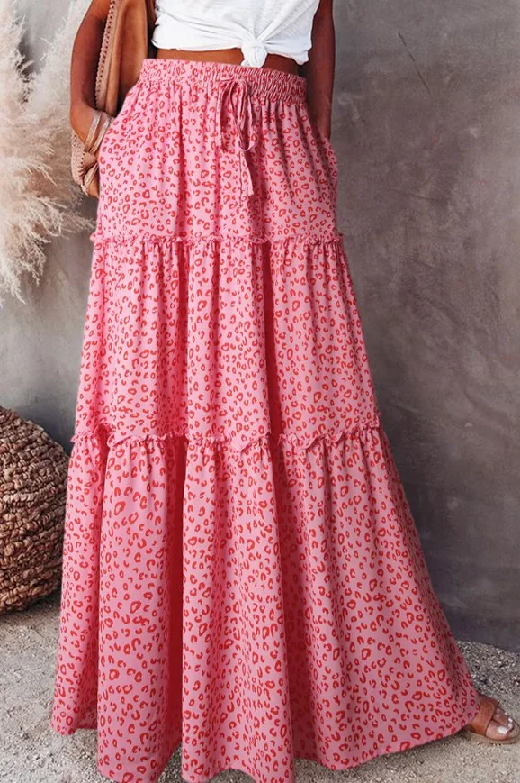 Saia Longa Boho Soltinha Cintura Alta Casual Feminina Conforto e Estilo para o Verão Design Leve e Fluido Perfeita para Looks Despojados e Elegantes — foto 22