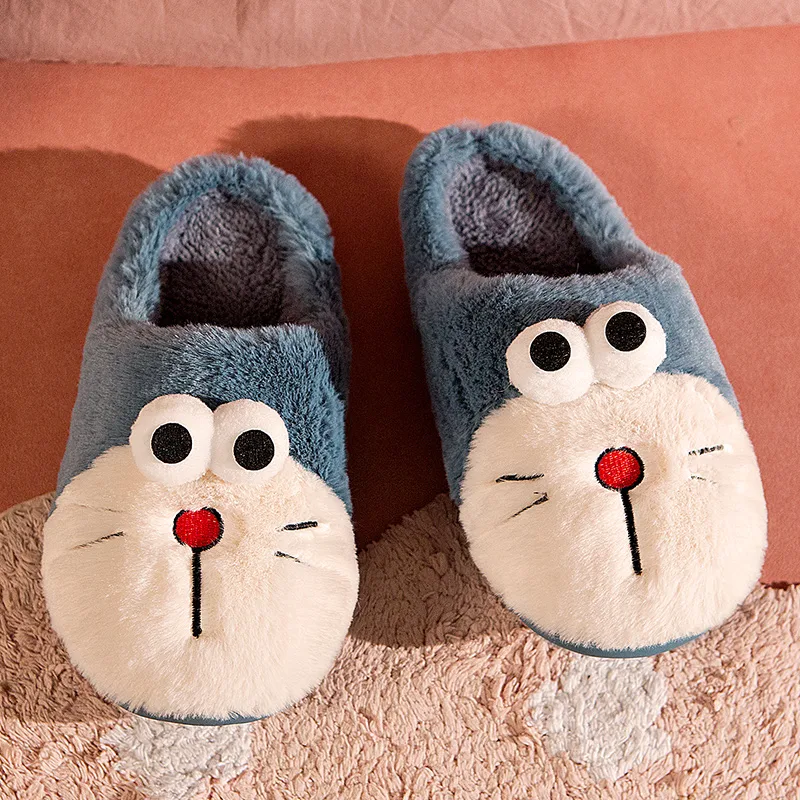 Non-slip cute plush indoor home dormitory couple slippers. Comfortable and warm footwear perfect for use around the hous — photo 4